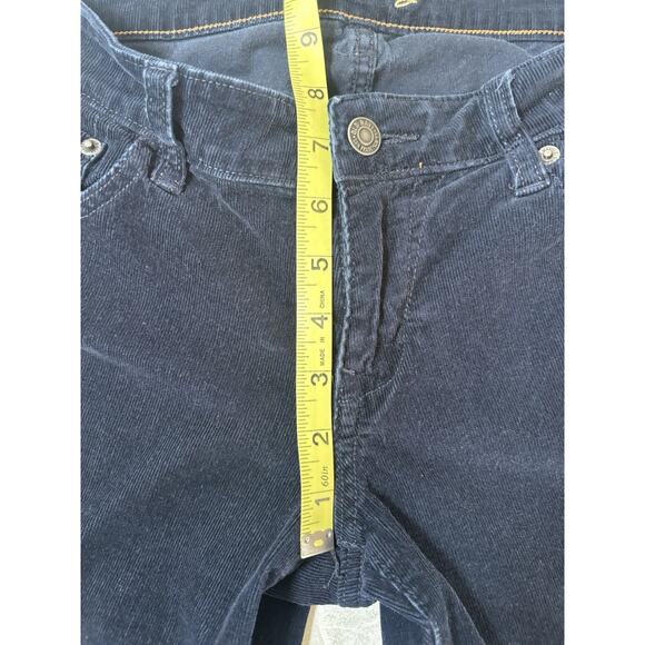 Old‎ Navy Women's Corduroy Pants Navy Blue Straight Leg Size 10 Regular Low Rise - Picture 8 of 10